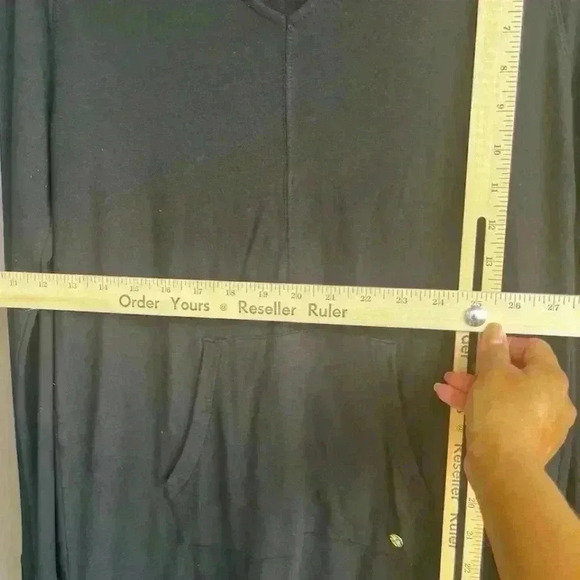 Lilly Pulitzer Cassi Popover Onyx Sz S Used MSRP Comfy Baggy Casual No Neck Tie - Picture 4 of 9